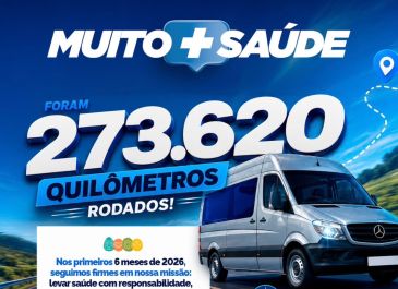  Transporte da Saúde da Prefeitura de Campanha percorreu 273.620 quilômetros