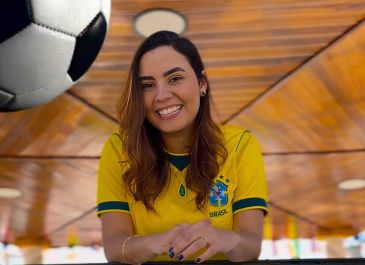 Transmissão do jogo na Praça Dom Ferrão